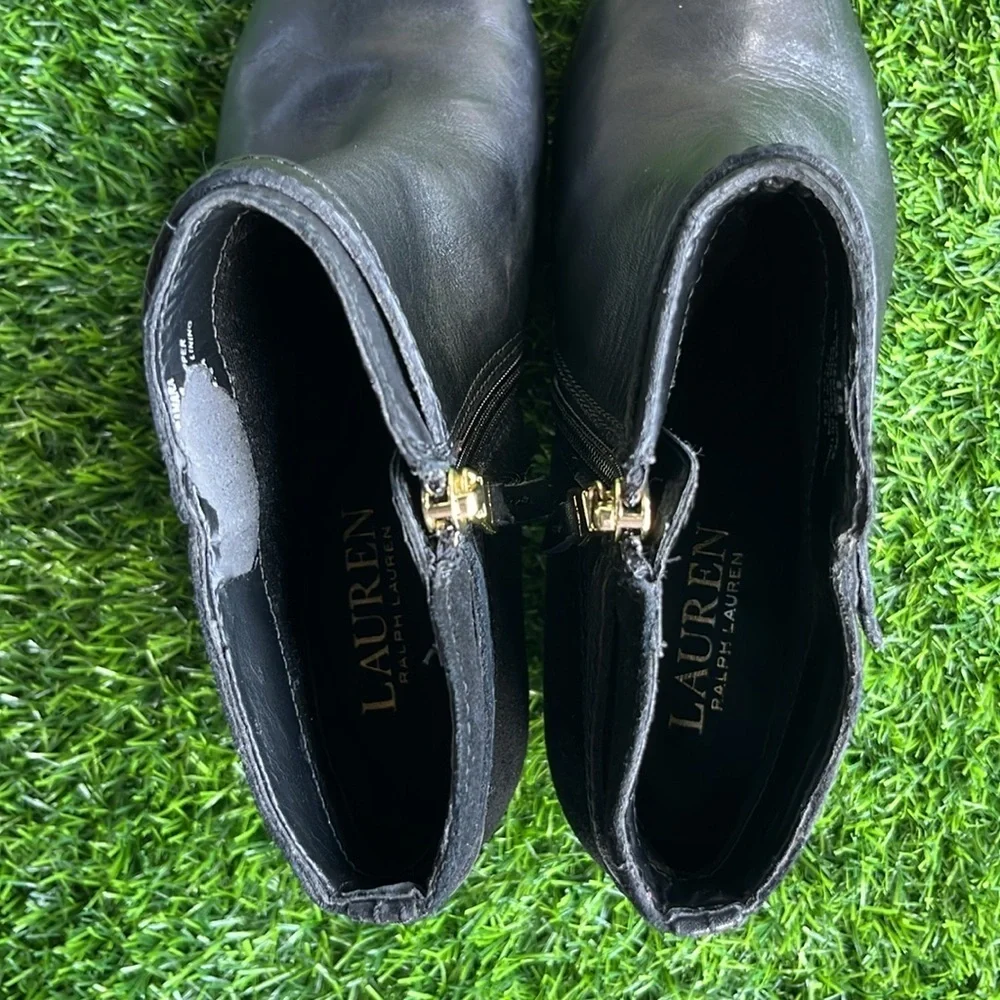 LAUREN RALPH LAUREN Darma Black Ankle Booties size 6.5 women’s